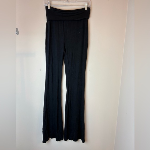 Anthropologie Pants - Saturday Sunday Anthropologie Lounge Fold Over Pant Flare Women’s Size XS Black
